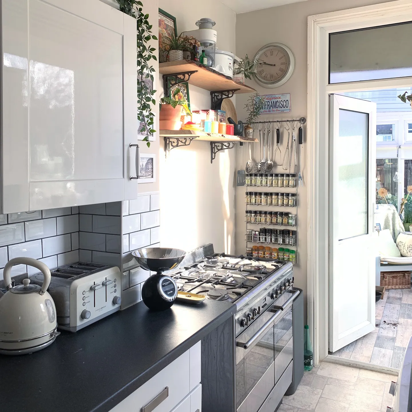 Affordable kitchen makeover with simple decor and white cabinets